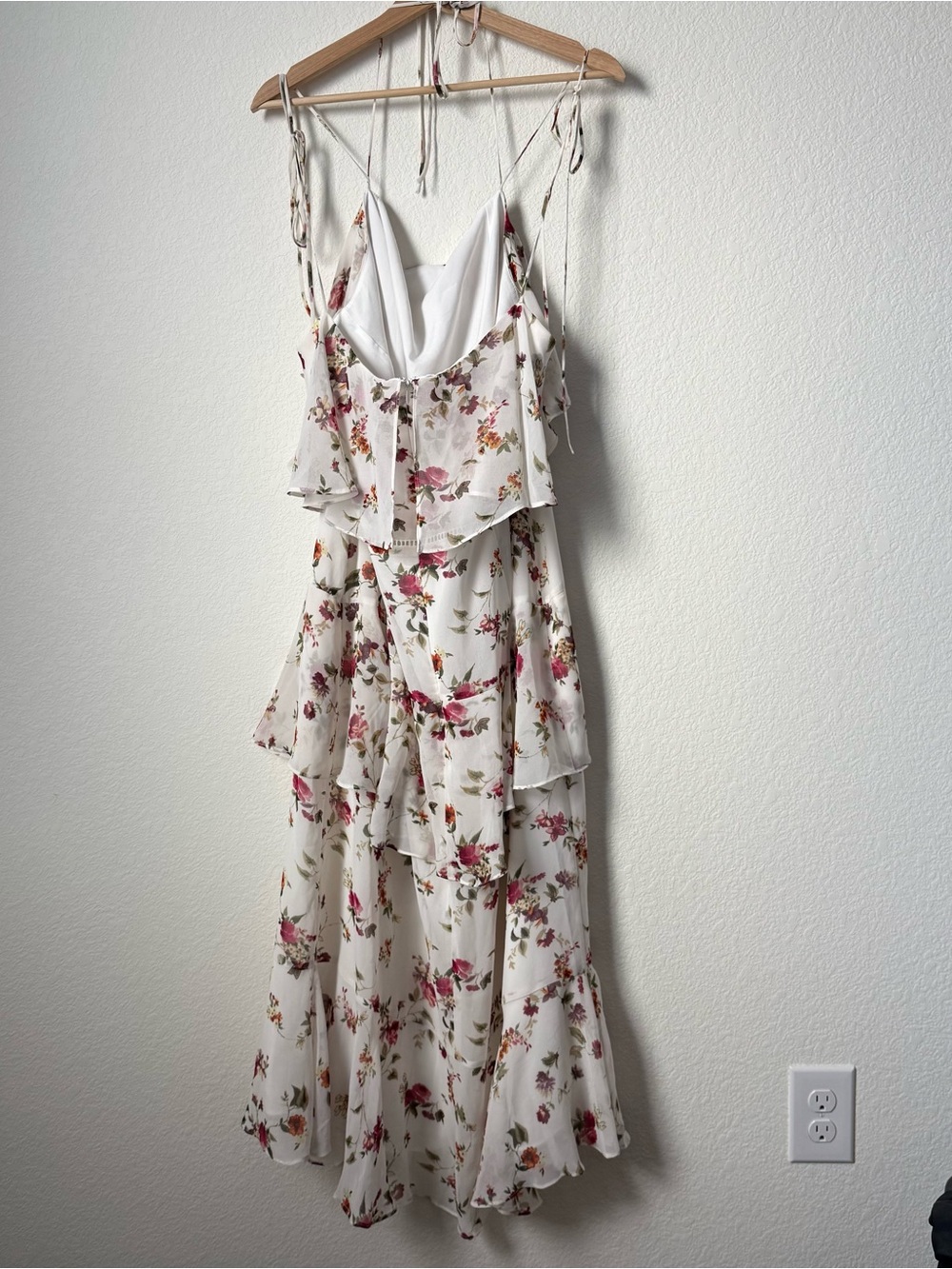 Wayf Imola White Floral Tiered Midi Dress XXL - Picture 4 of 8